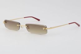 Luxury Diamond Cut Lens Fashion High Quality Sunglasses Woman Decor Gold Frame Frame Men Pilot Sun glasses Unisex UV400 Driving Ma1667813