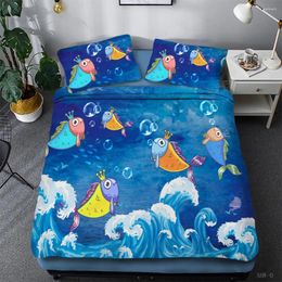 Bedding Sets Home Textile Set Fashion Ocean Boat Duvert Pillowcase Comfoner Colorfast Twin King Size 2/3PCS 3D Printed Set3D