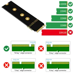 Computer Cables Sff-8639 U.2 To Ngff M.2 Key M Extension Pvc Portable Mini High-quality Stable For Windows 10/8/7 Linux Riser Card Black