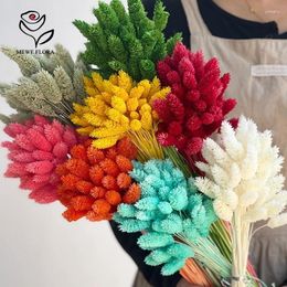 Decorative Flowers 50Pcs Natural Jewellery Gem Grass Bouquet Boho Home Vase Decoration Dried Flower Phalaris Wedding Party Decor Pography