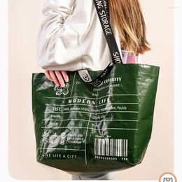 Storage Bags Creative Large Shopping Bag Folding Sundries Food Clothes Reusable Tote Portable Eco-Friendly Grocery Shoulder Handbag