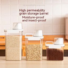 Storage Bottles Sealed Rice Barrel Household Miscellaneous Grain Moisture-Proof Kitchen Flour Container Can