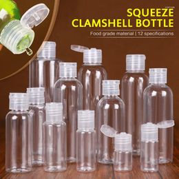 Liquid Soap Dispenser PET Transparent Bottle Plastic Portable Travel Dispensing Butterfly Cover Cosmetic Containers