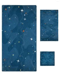 Towel Customised Set Blue Ocean Sky Stars Bath Face Hand Bathroom Travel Sports Towels 3 Pieces