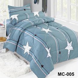 Bedding Sets Cotton 4pcs Soft Cartoon Pattern Home Fitted Bed Sheet Fat Quilt Pillow Case Long Pillowcase High Quality Linen