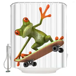 Shower Curtains Funny Animal Curtain Cartoon Frog Kids Bathroom Waterproof Home Decor With Hooks Banheiro