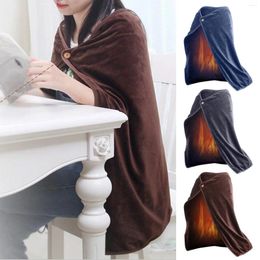 Blankets Fleece Electric Heated Blanket Wearable Portable Throws Shawl USB Powered Throw Winter Warm For Car Office Home