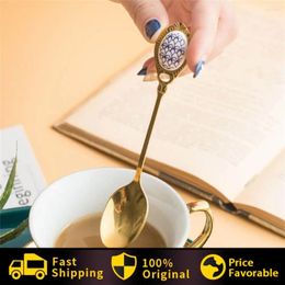 Spoons Mixing Spoon Brief Smooth Feel Durable And Warm Moist Colour Non Fading Ladle Creative Light Luxury Style