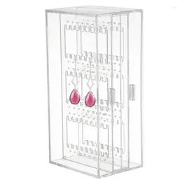 Decorative Plates Acrylic Earrings Display Stand Holder 2 Vertical Drawer Earring Organiser Hanger For Stud