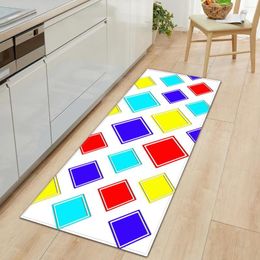 Carpets Modern Kitchen Mat Printed Welcome Doormat Carpet Living Room Hallway Balcony Anti-Slip Mats Bedroom Entrance Bath Rug Floor