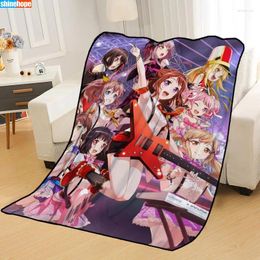 Blankets Arrival BanG Dream! Printing Soft Nap Blanket On Home/Sofa/Office Portable Travel Cover