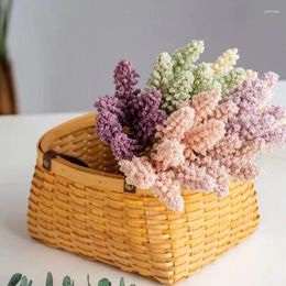 Decorative Flowers 6Pcs Per Pack Simulation Corn Ear Lavender Artificial Fake Foam Plant Flower Wheat Home Decor Wedding Decoration