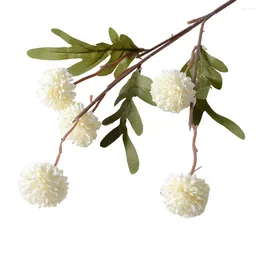 Decorative Flowers 2pcs 5 Head Fake Flower Artificial Floral White Dandelions Home Decoration Garden Wedding Party