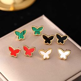 Elegant and noble master design vanlycle earrings new trendy celebrity cute butterfly versatile for women highquality with common vanly