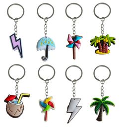 Keychains Lanyards Summer Theme Keychain Party Favours Keyring For Men Kids Suitable Schoolbag Childrens Cool Backpacks Drop Delivery Otrtf