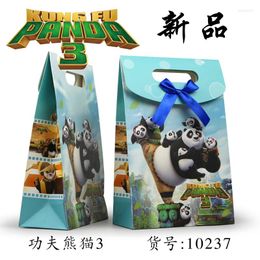 Gift Wrap 6Pcs/lot Panda Bag Kids Birthday Party Box Sticky Paper