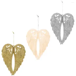 Decorative Figurines 3 Pcs Christmas Ornaments Baby Tree Angel Costume Wings Plastic Hanging