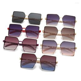 Sunglasses 1PC Box Diamond Square Gradient Colour Anti UV Suitable For Daily Use