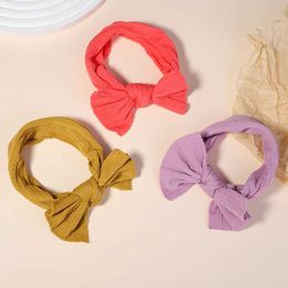 Hair Accessories 3 Pcs/set Candy Color Cable Turban Baby Bows Headbands Elastic Soft Newborn Baby Girl Hair Bands for Baby Hair Accessories
