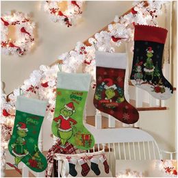 Christmas Decorations S Stockings 18 Inch Large Stocking Kit Holiday Ornaments Decor Home Indoors Drop Delivery Garden Festive Party S Dhaqo