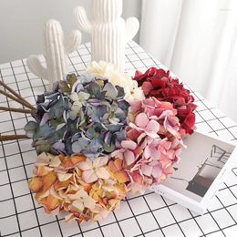 Decorative Flowers 1 PCS 60cm Artificial Hydrangea Flower Home Decor Wedding Table Room Decoration Gift F745