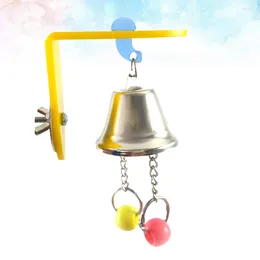 Other Bird Supplies Birds Toys Parrot Hanging Chew Stainless Steel Big Bell Duty Cage (Random Color)