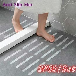 Bath Mats 5Pcs/Set Bathroom Non-slip Mat Self-adhesive Strip Home Patch Bathtub Stairs Kitchen Floor
