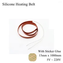 Carpets Silicone Rubber Heating Belt 15mmx1000mm 5V 12V 24V 220V Band Heater Pad Thermal Mat Strip Plate 3D Printe Glue Sticker Adhesive
