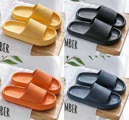 2024 Slippers for men women Solid color hots low soft black white Light Sea Greens Multi walking mens womens shoes trainers GAI513