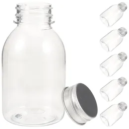 Storage Bottles 6 Pcs Clear Water Bottle Refillable Drinks Juice Feeding S Mini Reusable Aluminium