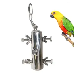 Other Bird Supplies Cage Toys Stainless Steel Swing Toy With Bell Standing For Budgies Parakeets Cockatiels Parrot