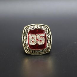 Hall Of Fame Baseball 1899 1989 85 Gussie Busch Team s ship Ring with Wooden Display Box Souvenir Men Fan Gift 202420813