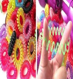 1000pcs colorful telephone wire hair band Hair ring Suitable for all longhaired pony tail4007611