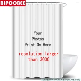 Shower Curtains Print Your Pattern 3D Curtain Customized Image Polyester Bathroom Non-Slip Bath Mat Personality Decor