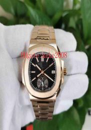 Excellent Perfect Watches men Wristwatches BPF 405mm 5980 59801R001 Rose Gold Black Dial Chronograph Top CALCH 28520 C Moveme2801151