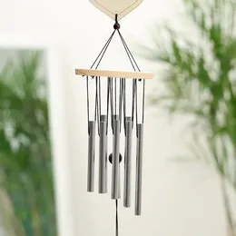 Decorative Figurines Memorial Wind Chime Outdoors Home Decoration Wooden Hangings Ornaments 8 Tubes For Outdoor Garden Balcony Decor