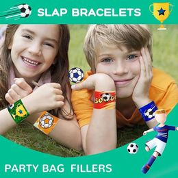 Party Favor 10 Pack Soccer Silicone Wristbands Kids Birthday Toy Boy Bracelets Boys Favors Baby Shower Supplies Gifts