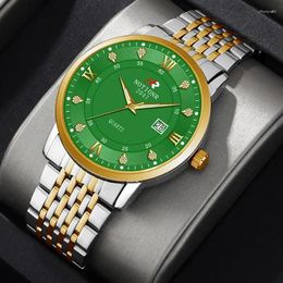 Wristwatches NOTIONR Mens Sports Watches Luminous Clock Luxury Men Business Stainless Steel Waterproof Quartz Wristwatch Relogio Masculino