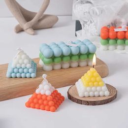 5Pcs Candles Home Decorative Candles Mini Rubiks Scented Candles Triangle Bubble Guest Gift Candles Funky Decor Soywax