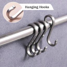 Hooks 10Pcs Hanging Stainless Steel Heavy-duty Hangers For Kitchen Bedroom And Office S Shaped