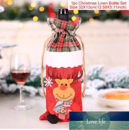 Luxury Christmas Decoration Santa Claus Wine Bottle Cover Christmas Ornaments Happy New Year Xmas Decor