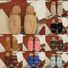 design shoe casual shoes loaf lp flat low top suede cow leather oxfords moccasins summer walk comfort slip on loafer rubber sole outflats loro piano