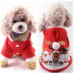Dog Apparel Winter Christmas Snowman Chihuahua Hoodies Moose Fleece Hoodie Sweater For Year Small Medium Pets Costume Dogs Clothing