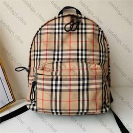 Designer backpacks New B Family Mens and Womens Classic Checkered Backpack Checkered Leisure Commuters Travel backpack Large Capacity Book Bag
