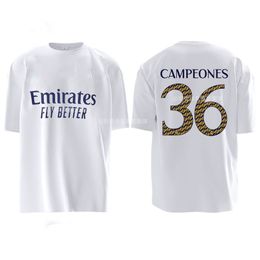 36 Championships Ligas 14 Euro League rEaL mAdRIds Anniversary Shirt Football Final London Paris Soccer Jersey Camiseta De Futbol Shirt