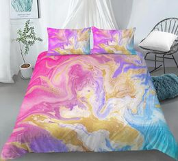 Bedding Sets Abstract Colorful Ripples Printed Duvet Cover For Room Quilt Covers Home Bed Decoration US Single Twin Size