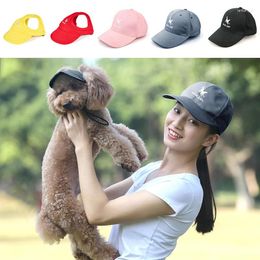 Dog Apparel Summer Pet Hat Women Baseball Cap Cute Parent-child For Small Dogs Universal Sun-proof Hats Solid Colour Oxford Caps