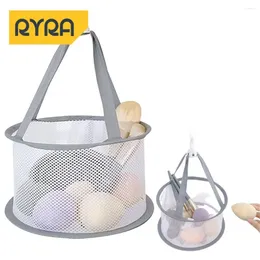 Storage Boxes Drying Rack Basket Windproof Underwear Hanger Anti Deformation Mesh Bag Makeup Tool Hanging Sponge Cleaning