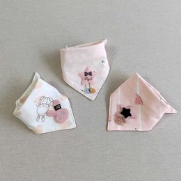 S06Q Bibs Burp Cloths 3 pieces/batch special baby bibs for boys and girls Bandana cotton absorbent bib cloth triangle newborn princess accessories d240513