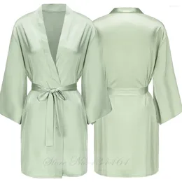 Home Clothing Spring Summer Satin Sleepwear Nightgown Female Robe Kimono Bathrobe Gown Sexy Mini Nightdress Loose Clothes Lounge Wear